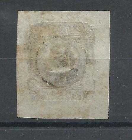 Selos portugueses - 1 selo 100 Reis de D. Pedro V, 1855 – 1856