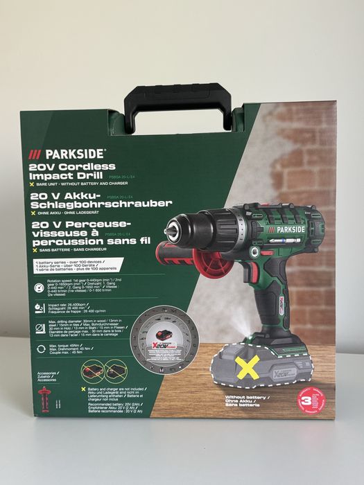 Акумуляторний ударний дриль шуруповерт Parkside PSBSA 20 Li E4