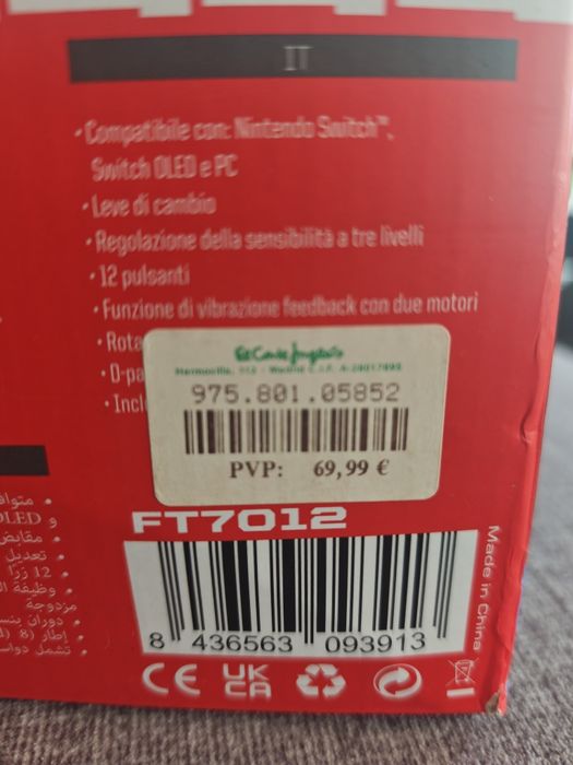 Kit volante e pedaleira Nintendo switch. Também compatível com PC.