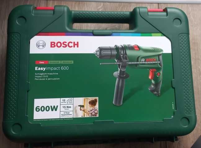 Wiertarka udarowa wkrętarka NOWA Bosch Easy Impact EasyImpact 600 600W ...