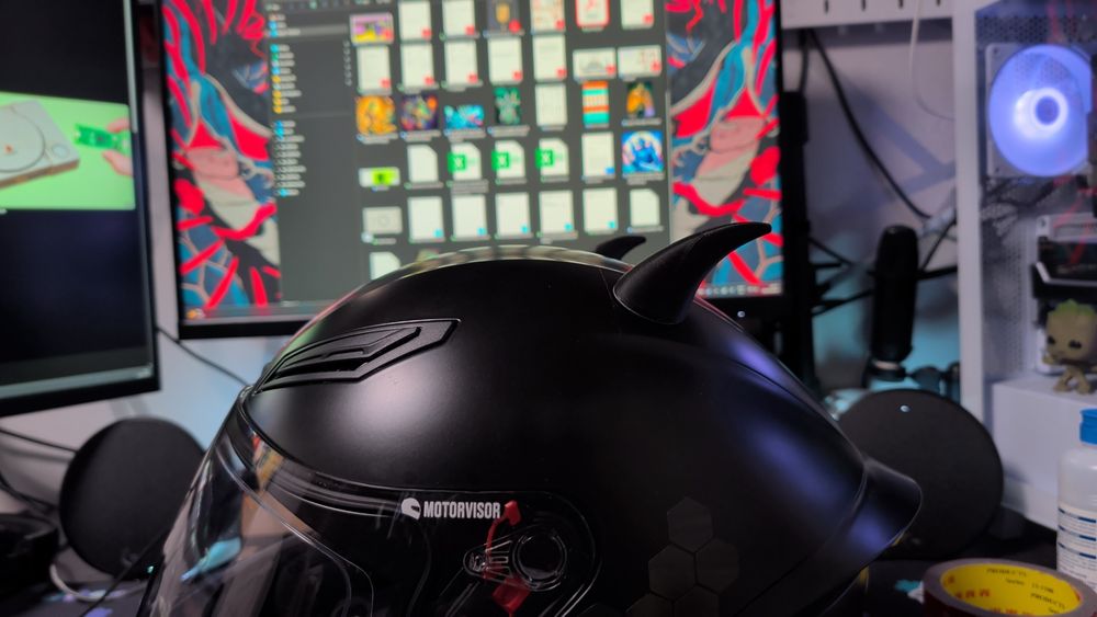 Personalização capacete moto