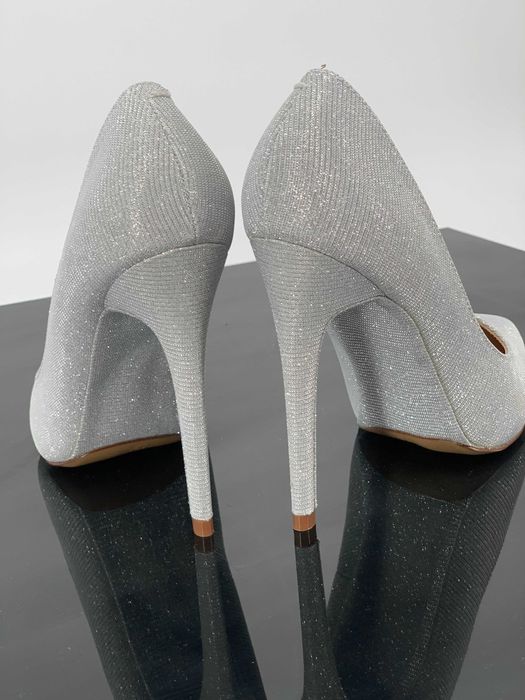 Srebrne szpilki czółenka 36 nowe eleganckie