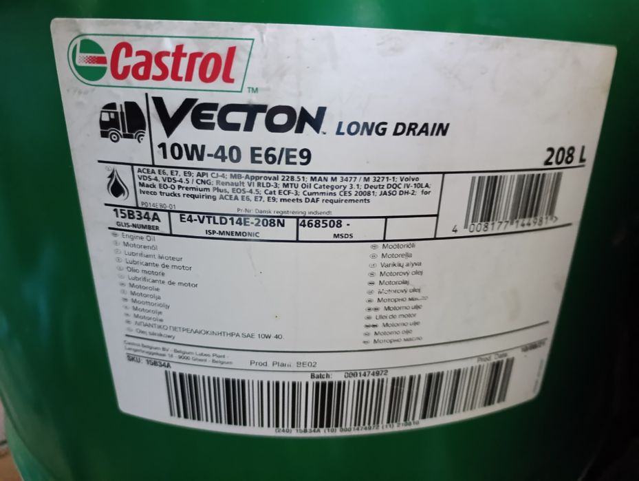 Olej Castrol 10W-40 Vecton long drain E6/E9