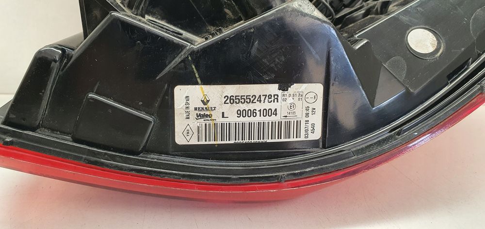 Renault kadjar lampa lewy tył tylna w błotnik led 265552478r