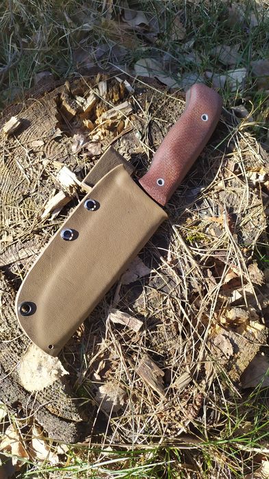 noż ręcznie robiony d2 micarta kydex