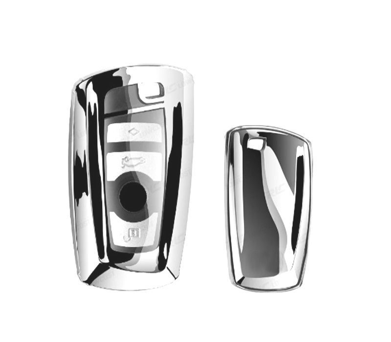 CAPA CARCAÇA CHAVE BMW QUADRADA CROMADO