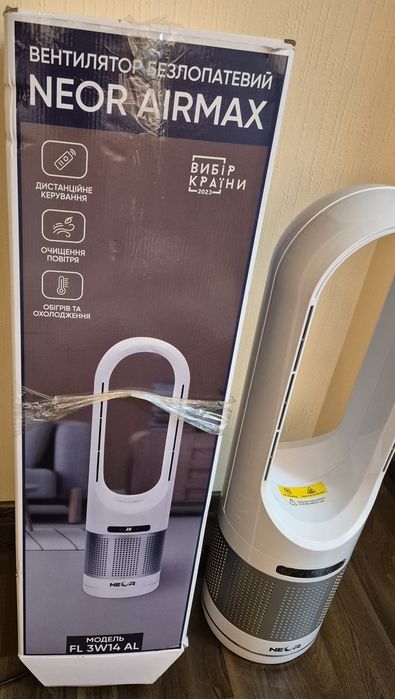 Безлопатевий вентилятор, очищувач повітря та обігрівач NEOR AIRMAX FL 3W14 (3 в 1)