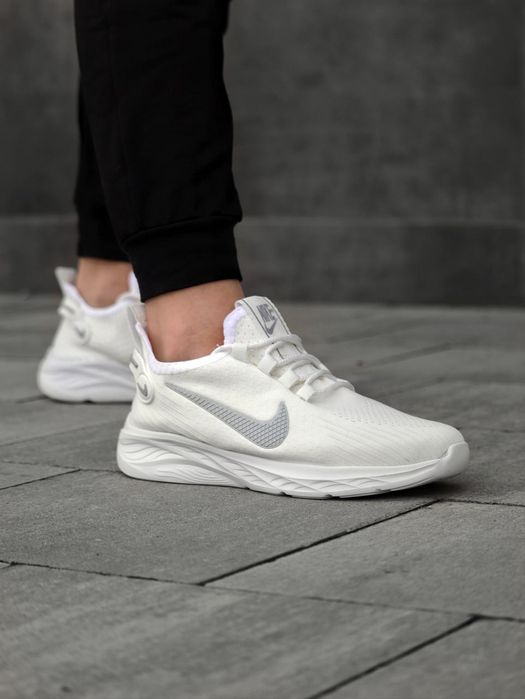 Кросівки Кроссовки Nike Мужские White Grey Серый Белый Сірий Білий Кросовки демісезон