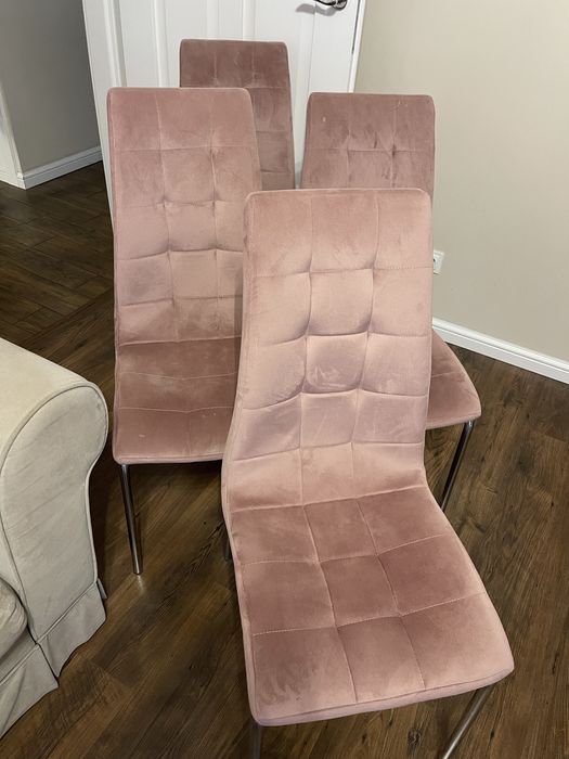 4 krzesla welurowe
