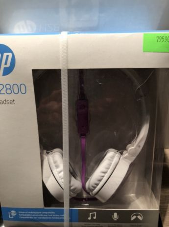 Słuchawki z MIKROFONEM PILOTEM  HP2800 róż/fiolet