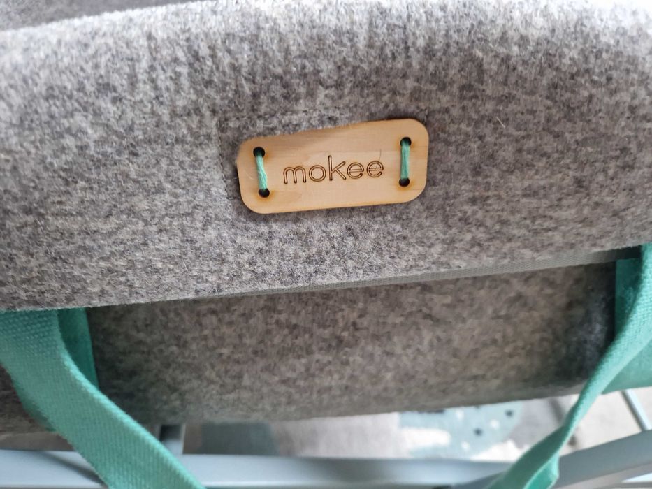 Mokee WoolNest Kosz Mojżesza ze stojakiem kolor lazurowy