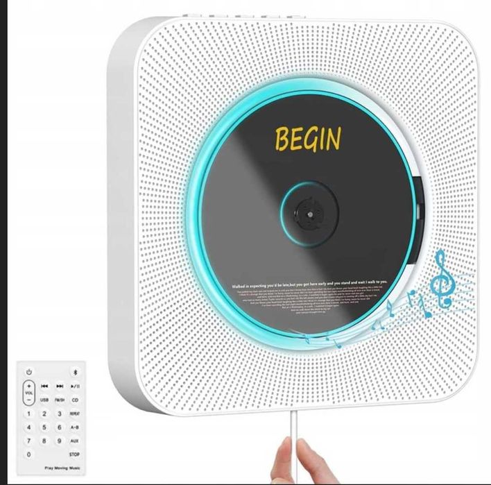 ODTWARZACZ CD BLUETOOTH wbudowane radio, głośniki + pilot