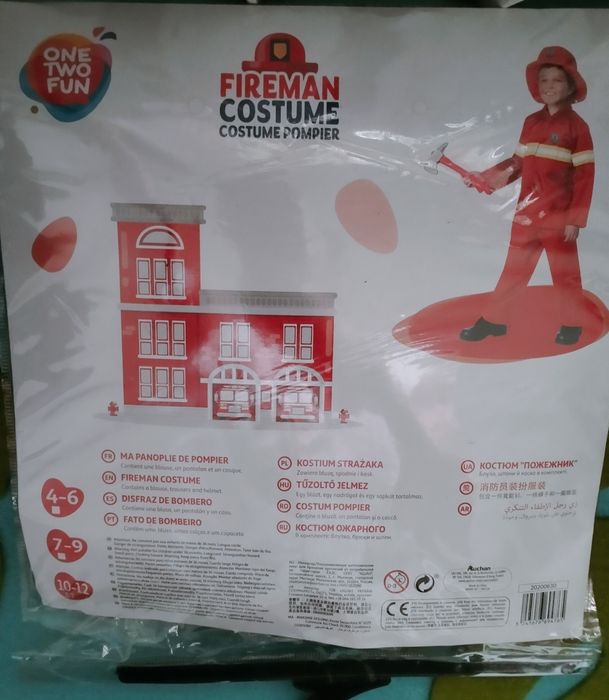 Strój kostium bal balik karnawałowy STRAŻAK