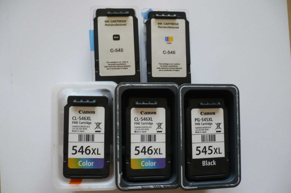 Puste kartridge Canon PG-545, CL-546, PG-545XL, CL-546XL