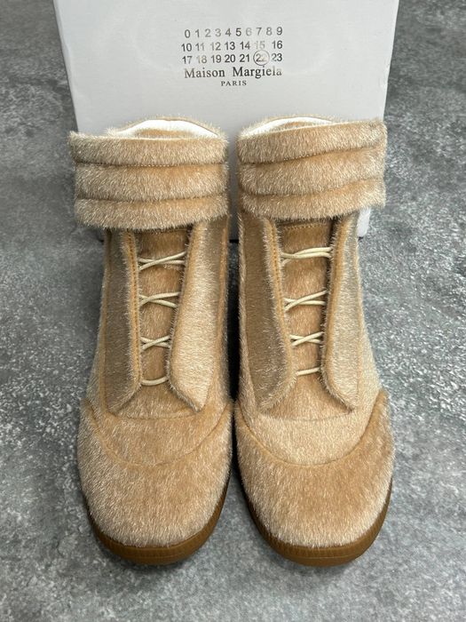 Maison margiela Future fur кеди кеды кросівки бежеві білі 43 42 41