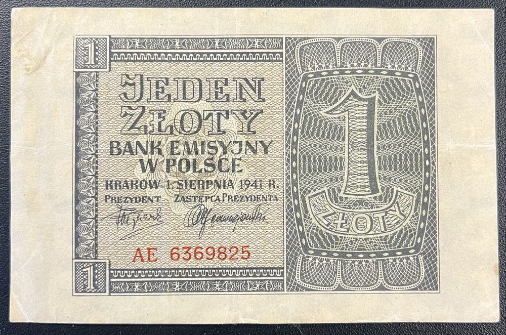 1 złoty 1941 rok - stan aUNC