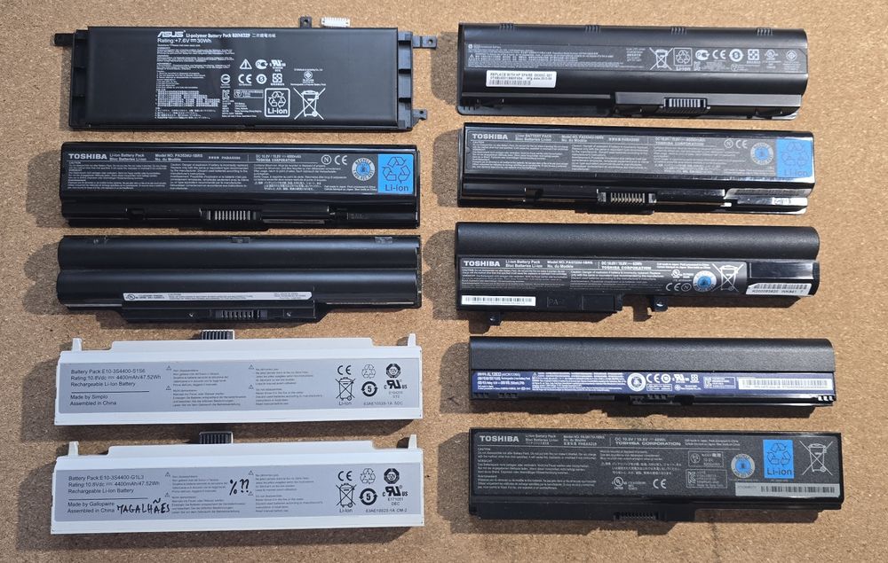 Varias baterias Portáteis