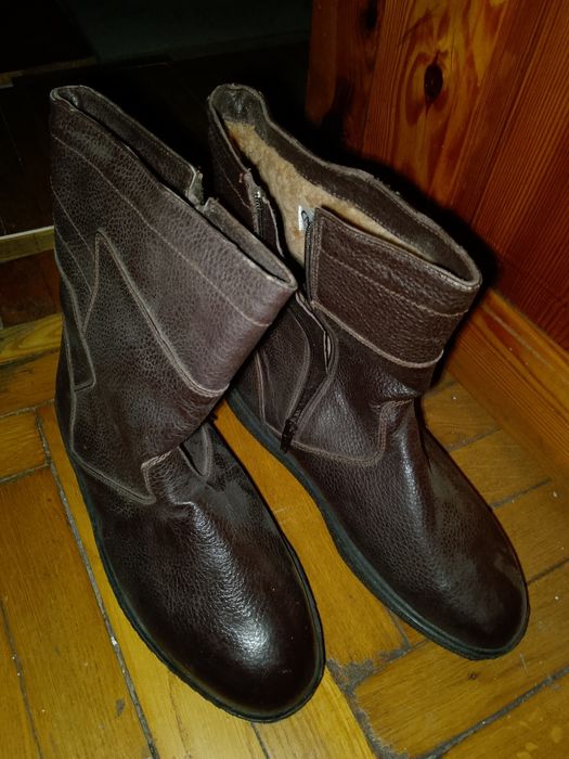 Зимние кожаные сапоги 42 р.