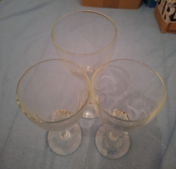 3 Copos de Vidro Transparentes