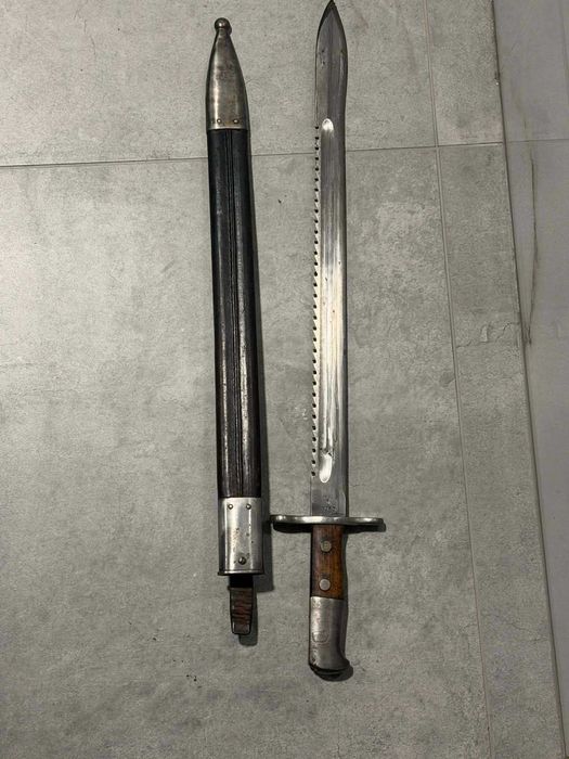 Szwajcarski bagnet z piłą M1914, H.Steimer 1930r/Komis Krzysiek