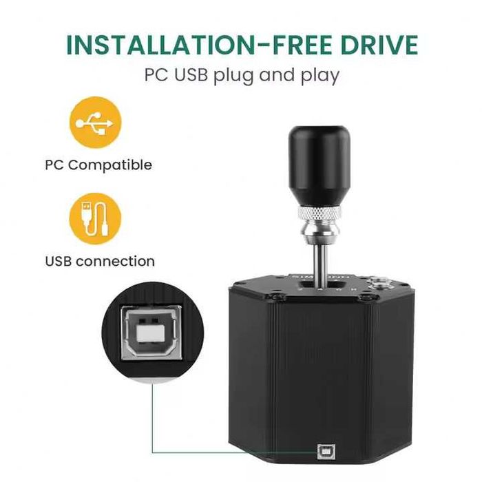 SIMSONN PC Simulador USB Shifter 6 + R H Shifter
