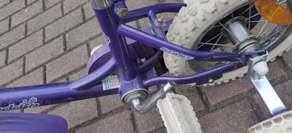 Rower dziecięcy GIANT - 100% oryginalny - wersja fiolet Puddin 12,5"