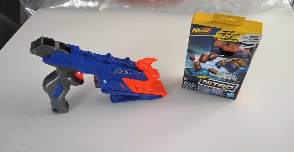 Бластер Nerf Nitro Longshot + новий набір  Barrel Knockout.