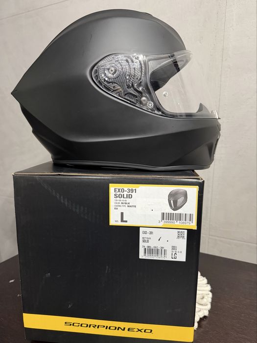 Kask motocyklowy Scorpion EXO-391 Solid L – Matte Black – jak nowy