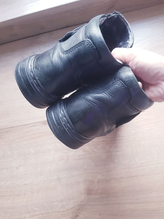 Skórzane zimowe ocieplane kozaki półbuty męskie marki Mister Pan roz41