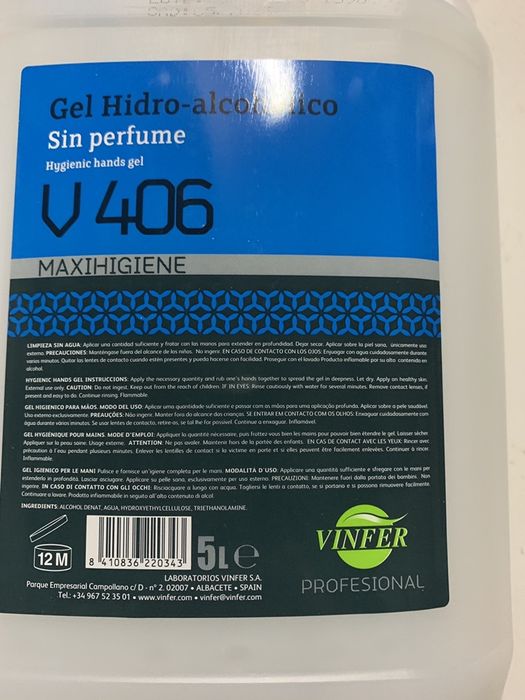 Alcool Gel Desinfectante Profissional