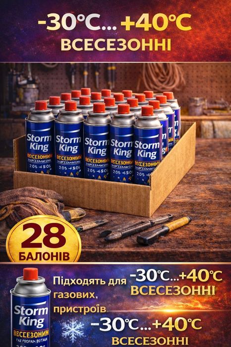 Балони газові 220 г 28шт картриджі для плит туристичні ГУРТ ОПТ‼️