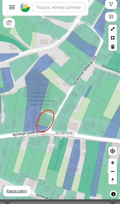 Продам ділянку під забудову, 0,1424 га у селі Хотів.