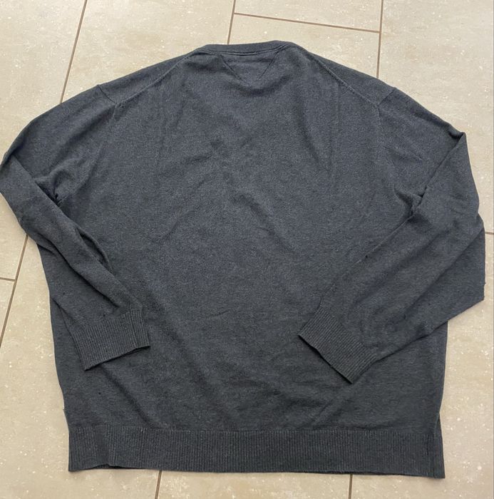 Tommy Hilfiger sweter męski 4XL  szary, extra stan, bawełna,kaszmir