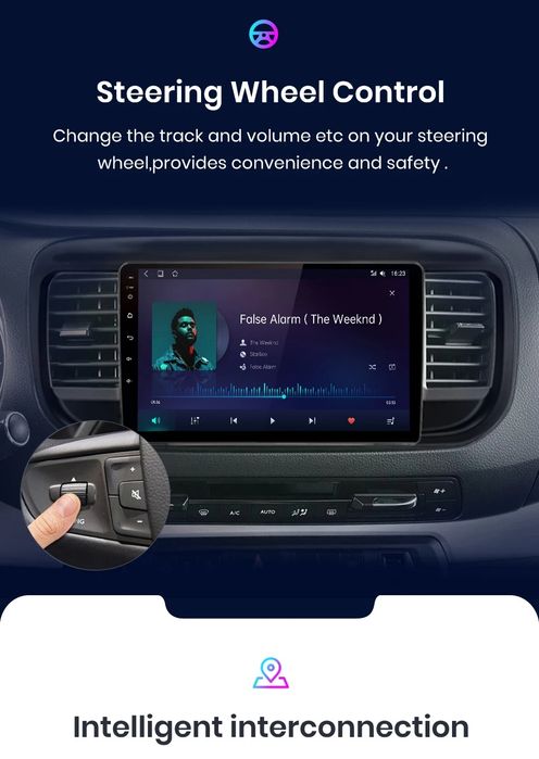 Rádio Android Peugeot Expert 3 Citroen Jumpy 3 SpaceTourer CARPLAY 32G