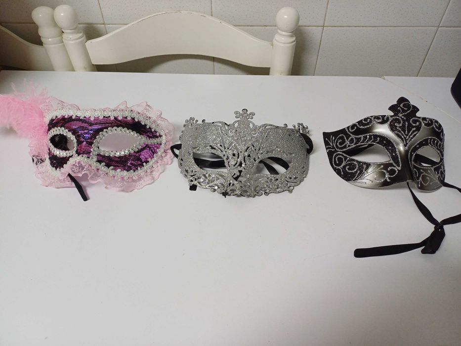 Mascaras para baile de mascaras ou para o Carnaval 3 unidades