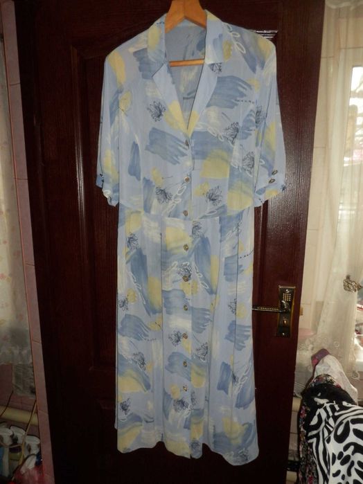 летнее платье-халат большой размер