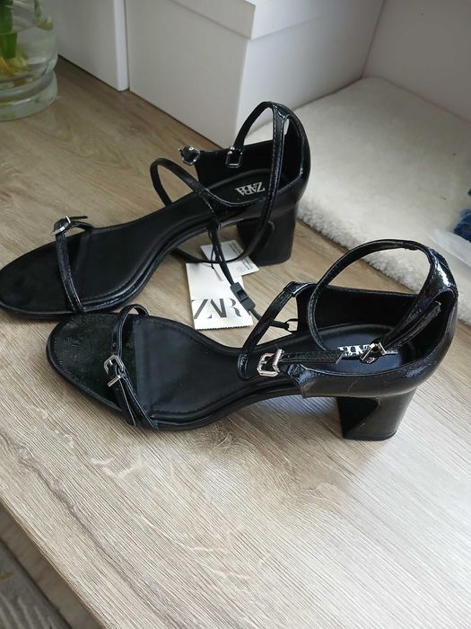 sandały Zara 38 czarne