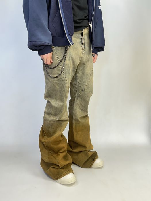 Rick Owens клеш джинси flared кльош джинсы штаны drkshdw синие черные