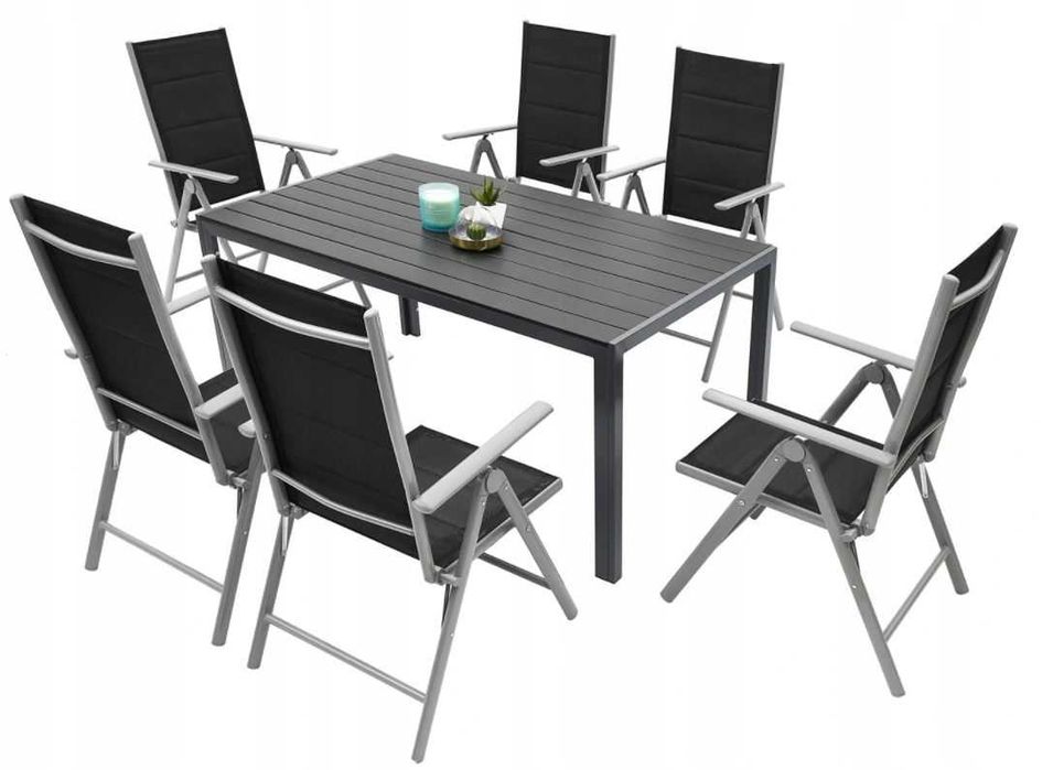 Meble Ogrodowe Zestaw STÓŁ 6+1 NA TARAS BALKON