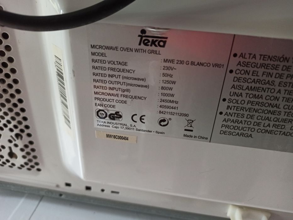Microondas Teka com grill
