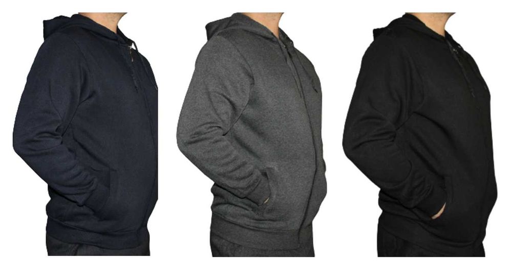 Męska bluza na suwak z kapturem rozmiary od M do 9XL