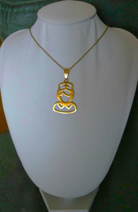 Colar Aço c/ Pendente Enfermeira NOVO