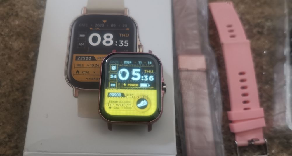 Smartwatch rosa novo