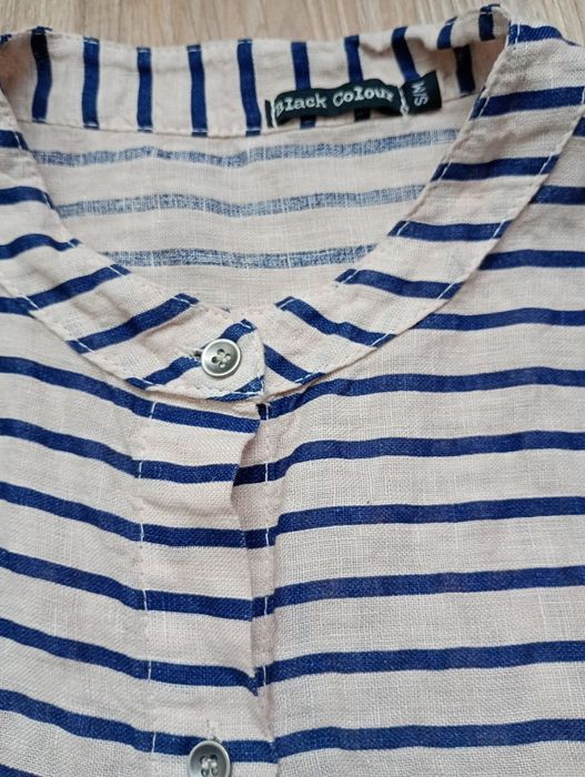 Bluzka lniana w paski M