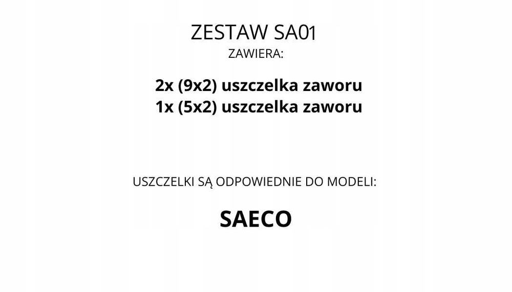 ZESTAW USZCZELEK SAECO SA01