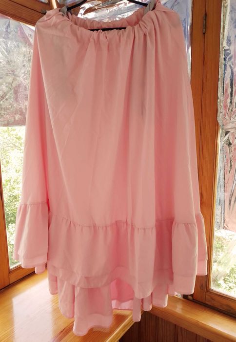 розовый сарафан трансформер С М беременным, кормящим, завязки