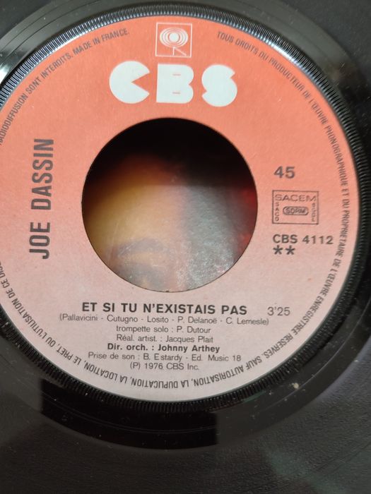 Disco de vinil Joe Dassin 1976