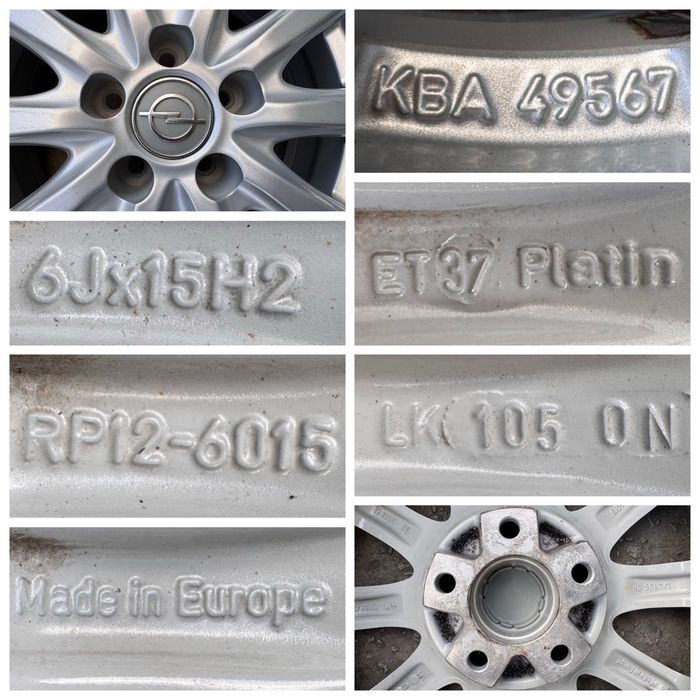 Литые диски r16 6J 5x105 ET-37 Aveo T300/Cruze/Bolt/Volt/Encore/Trax/Sonic/Mokka/Cavalier/Tracker/Verano/Buick/Astra J/Astra K/Excelle/Chevrolet/Opel