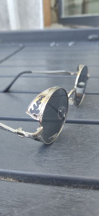 Okulary steampunk srebrne