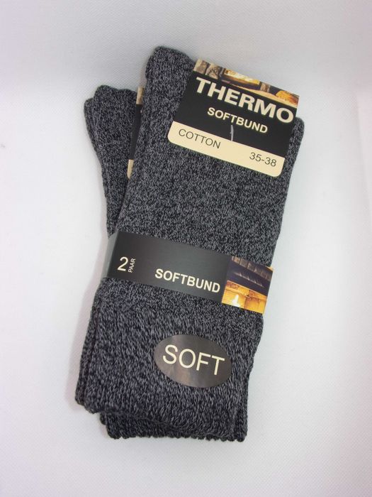 2x Skarpety damskie ciepłe zimowe, szeroki ściągacz. Cnb art 38413.